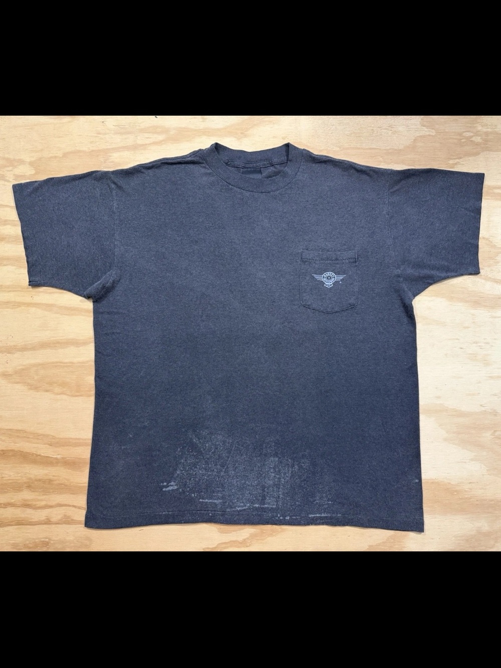 Vintage 90s Harley-Davidson 3D Emblem Pocket T-Shirt Faded Thin Orange County